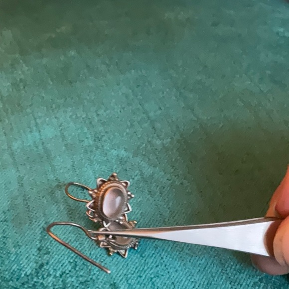 Vintagege moonstone silverr earrings - Picture 5 of 5